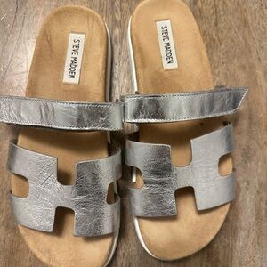 Steve Madden Silver Sandals